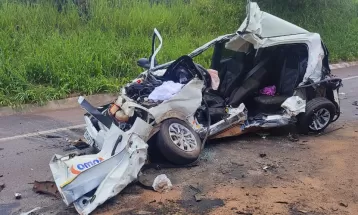 Acidente envolvendo 9 veículos deixa dois mortos e oito feridos na BR-467, entre Cascavel e Toledo 