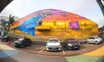 Graffiti GAMEX: Cascavel respira arte e recebe mais um grande mural de graffiti