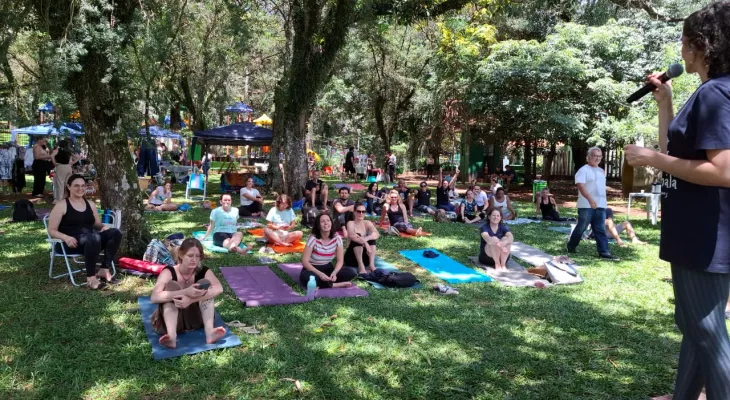 1º Festival de Yoga no Parque Tarquínio atraiu diversos públicos com programação especial