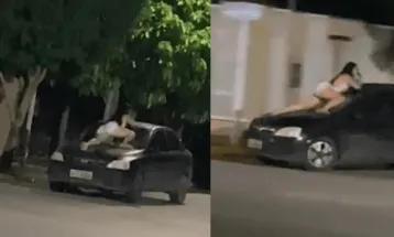 Mulher se agarra ao capô de carro para impedir que marido fugisse com a filha em Lucas do Rio Verde