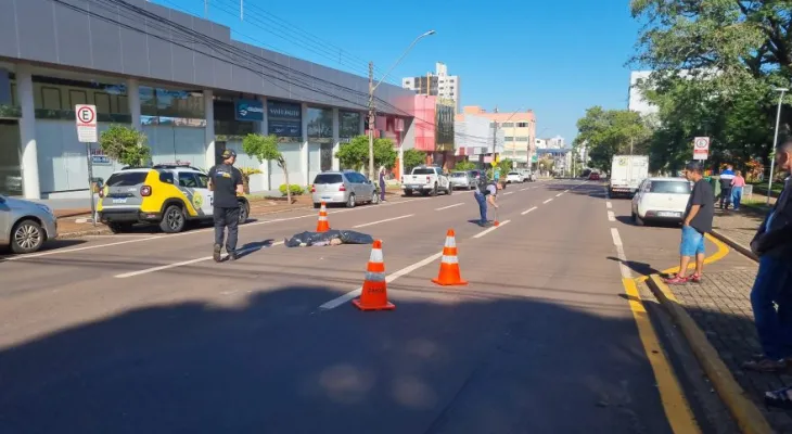 Motorista mata idoso atropelado  no centro de Cascavel e foge sem prestar socorro