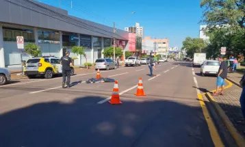 Motorista mata idoso atropelado  no centro de Cascavel e foge sem prestar socorro