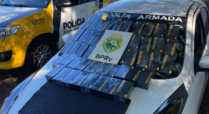 Polícia Rodoviária Estadual apreende 50 celulares ocultos em banco de veículo