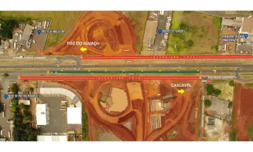 Perimetral Leste: marginais da BR-277 em Foz do Iguaçu serão bloqueadas para obra de viaduto