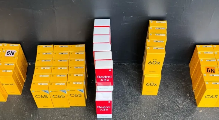 Operação conjunta apreende carga milionária de celulares contrabandeados em Santa Tereza do Oeste