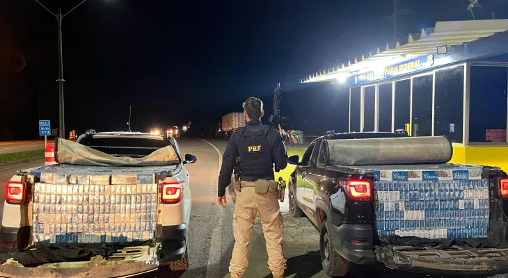 PRF apreende cerca de 60 mil maços de cigarro em Guarapuava