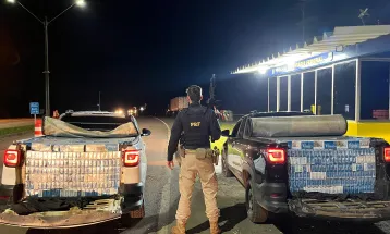 PRF apreende cerca de 60 mil maços de cigarro em Guarapuava