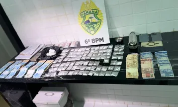 Ação conjunta resulta em prisões e apreensão de drogas no centro e Florais do Paraná