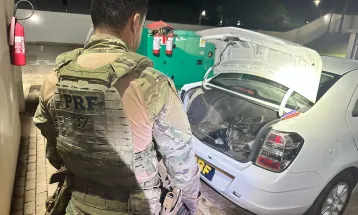 Casal é preso na BR-163 em Capitão Leônidas Marques com mais de 100 kg de maconha