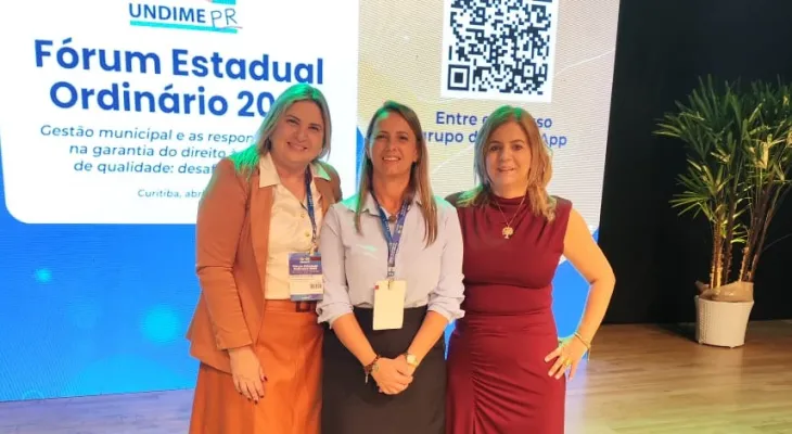 Secretária de Educação representa Corbélia em Fórum Estadual da Undime-PR