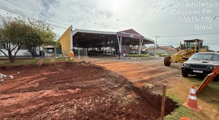 Revitalização altera acesso ao Terminal Sul de Cascavel a partir de quinta-feira