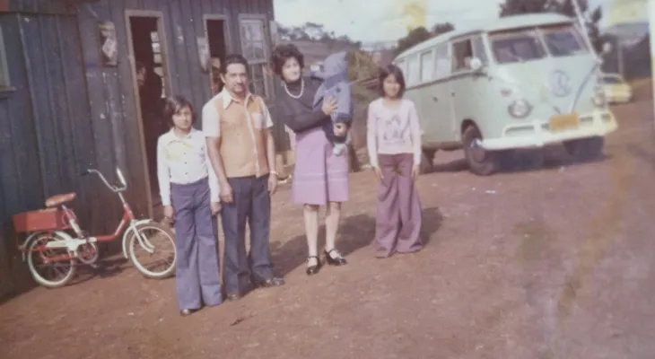 Saudade não tem idade: Pose para a foto em 1974