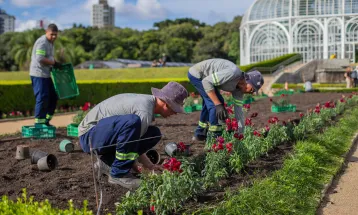 Jardim Botânico prepara-se para o inverno com a troca de 100 mil flores