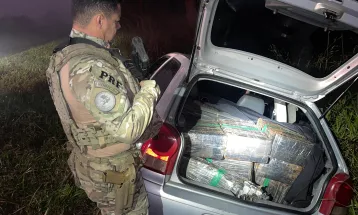 Após tentativa de fuga, PRF apreende quase 400 kg de maconha em Cascavel