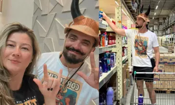 Influencer lança boné com chifres e assume título de “maior corno do Brasil”