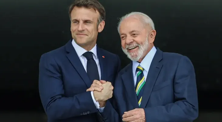Lula pede que Macron “abra seu coração” para acordo com Mercosul