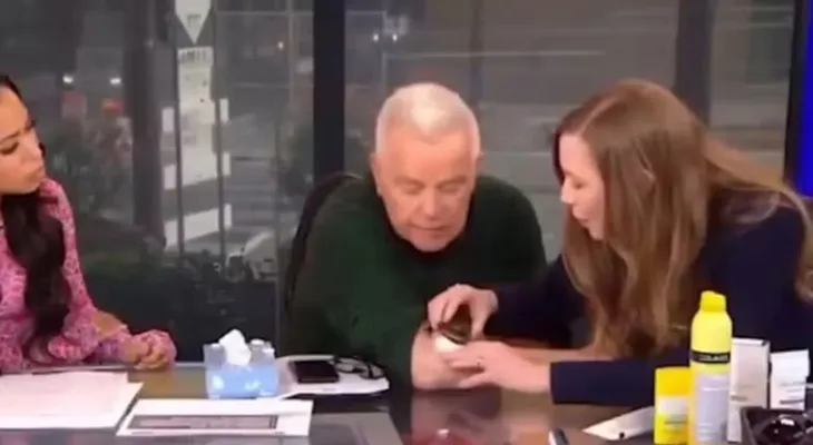 Apresentador descobre câncer de pele ao vivo durante programa de TV
