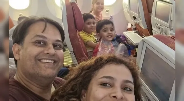 Tragédia na Índia: família registra última foto antes de avião cair