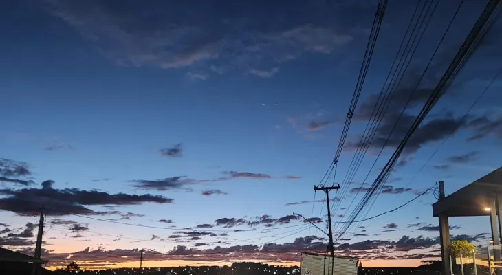 Sexta-feira (13) começa com frio intenso e rajadas de vento em Cascavel
