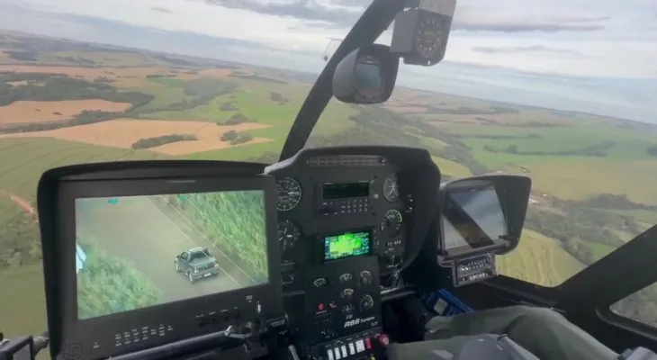 Com apoio de helicóptero, Polícia Militar apreende 700 quilos de maconha no Oeste do Paraná
