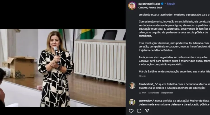 Paranhos posta em tom de despedida e aumenta suspeitas sobre possível saída de Márcia Baldini da Semed