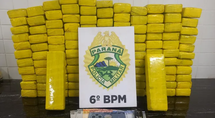 Casal é preso com 110 kg de maconha na BR-277 em Cascavel