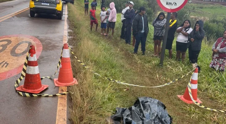 Indígena morre atropelado na PR-473, em Nova Laranjeiras