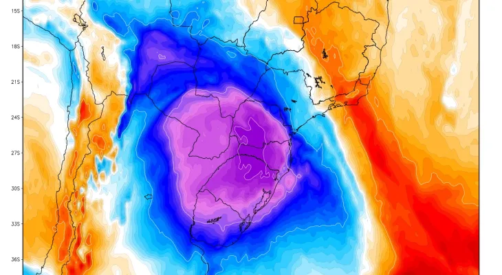 Duas poderosas massa de ar polar trarão onda de frio intensa e longa