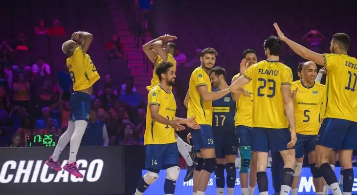 Brasil vence Canadá por 3 sets a 0 na Liga das Nações de Vôlei