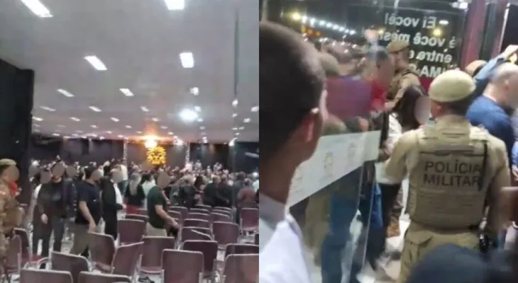 Culto termina com confusão, homem armado e briga por causa de traição em Joinville