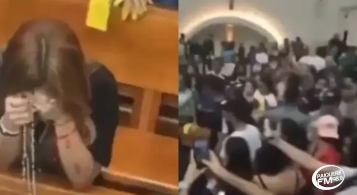 Virginia Fonseca vai à igreja rezar e é cercada por fãs: “Bizarro”