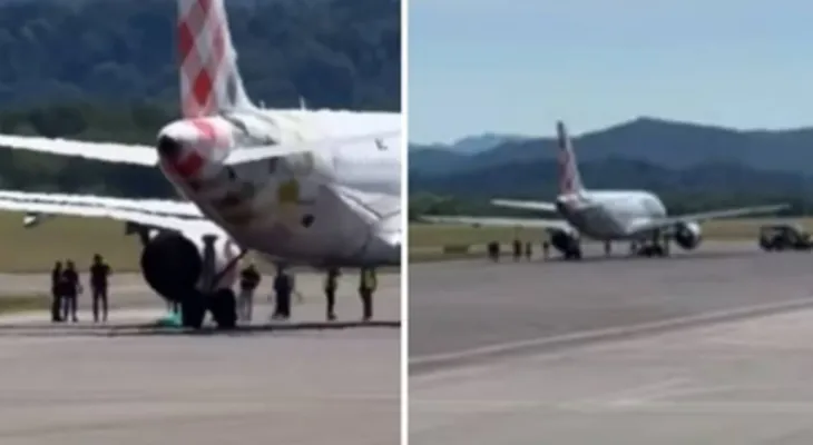 Homem é sugado por motor de avião após invadir pista na Itália
