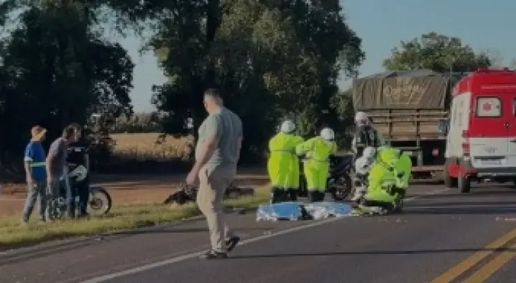 Motociclista morre em grave acidente na BR-277 em Santa Tereza do Oeste