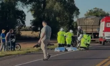 Motociclista morre em grave acidente na BR-277 em Santa Tereza do Oeste