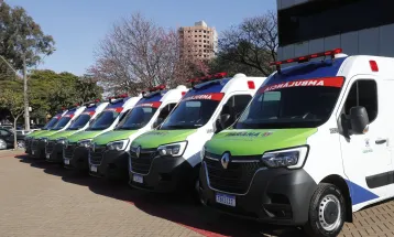 Cascavel recebe sete novas ambulâncias para reforçar a frota da saúde