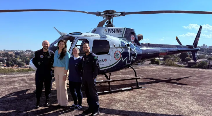Com estrutura reforçada, hospital do Oeste salva bebê após transporte aeromédico