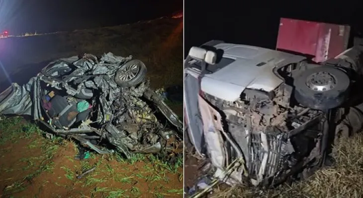 Grave acidente na PRC-280 em Vitorino deixa cinco mortos da mesma família