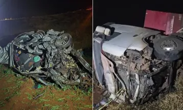 Grave acidente na PRC-280 em Vitorino deixa cinco mortos da mesma família