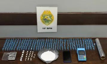 Suspeito com mandado de prisão é preso por tráfico de drogas em Guarapuava