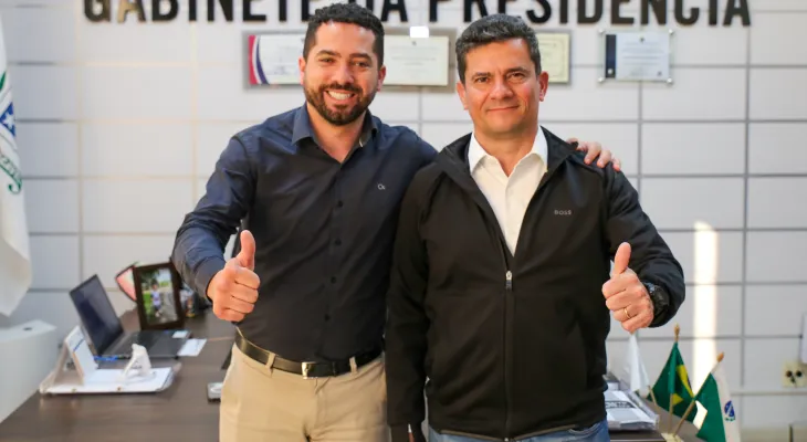 Tiago Almeida recebe senador Sergio Moro