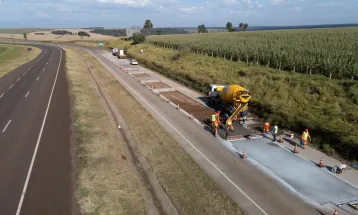 EPR Iguaçu avança na recuperação da BR-163; no pavimento rígido, está prevista substituição de quase 600 placas de concreto