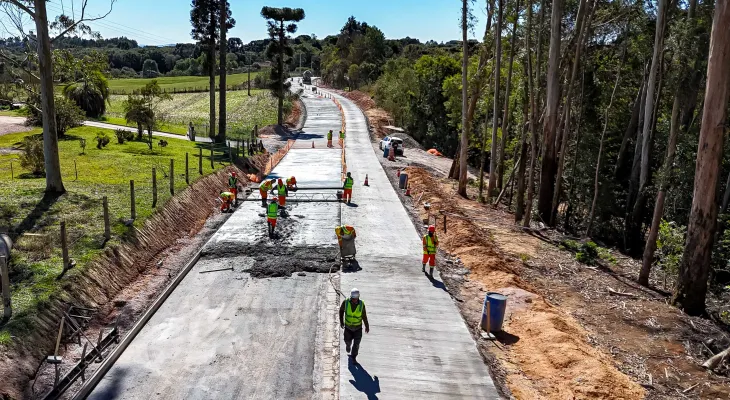 Pavimentação entre Mandirituba e São José dos Pinhais chega a 25% de conclusão