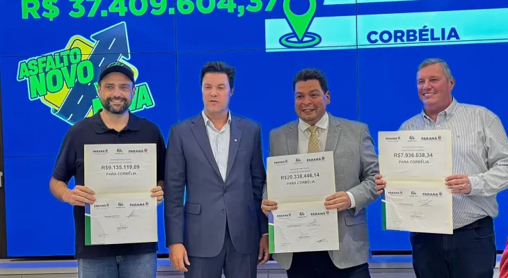 Corbélia recebe investimento histórico de R$ 37 milhões para pavimentação completa