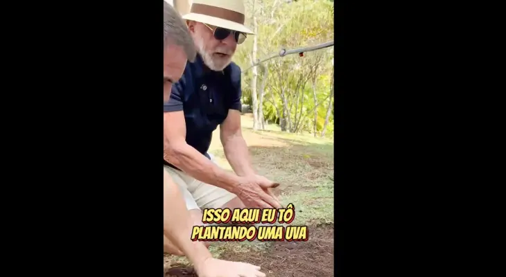 Em vídeo a Trump, Lula planta uva e diz semear comida e não ódio
