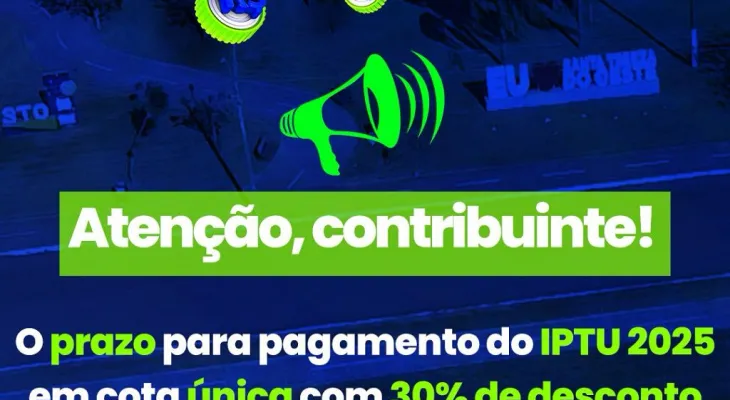 Prefeitura de Santa Tereza do Oeste prorroga prazo do IPTU 2025 com desconto de 30%
