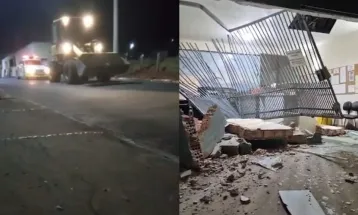 Empresário invade cartório com retroescavadeira após demora em registro de divórcio no Paraná