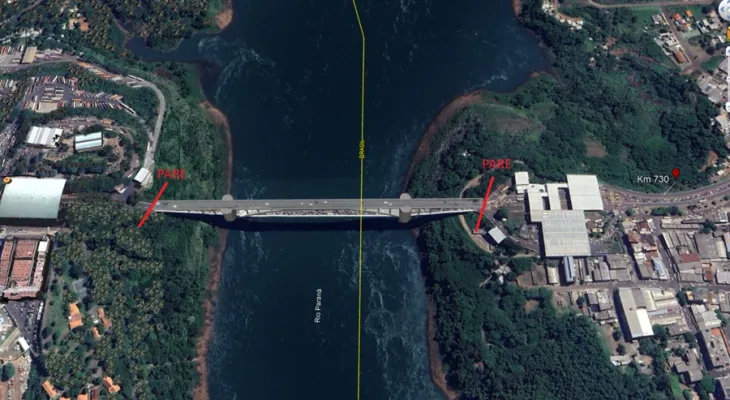 EPR Iguaçu programa interdição na Ponte da Amizade para trabalhos de sinalização