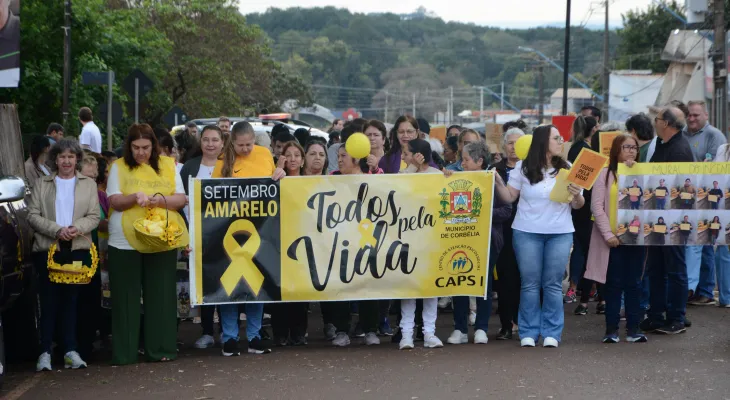 Caminhada pela Vida mobiliza comunidade em Corbélia no Setembro Amarelo