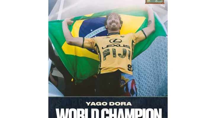 Paraná no topo da onda: curitibano Yago Dora é campeão mundial de surfe