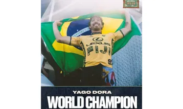 Paraná no topo da onda: curitibano Yago Dora é campeão mundial de surfe